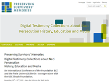 Tablet Screenshot of preserving-survivors-memories.org